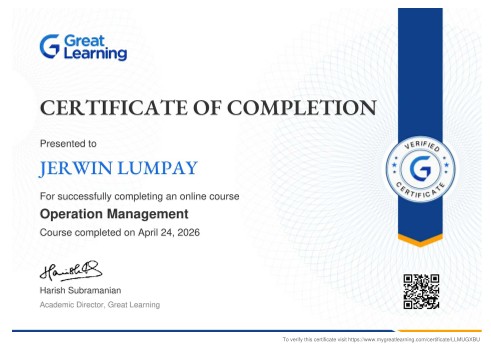 Operation Management Certification